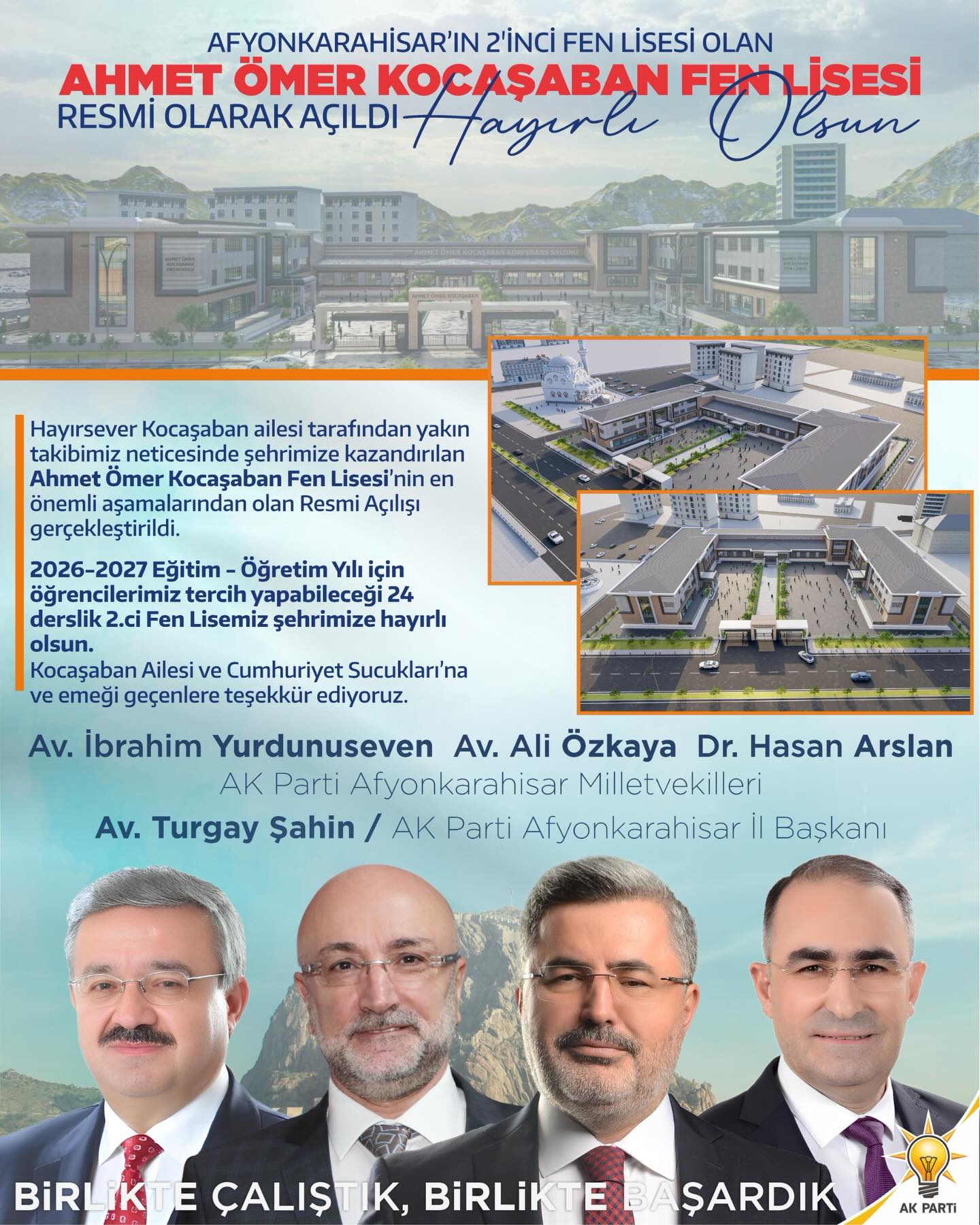 Afyonkarahisar'a Yeni Fen Lisesi Geliyor