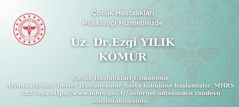 Devlet Hastanesinde Çocuk Hastalıkları Uzmanı Göreve Başladı