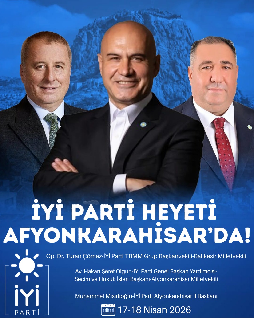 Çömez Afyonkarahisar'a Geliyor