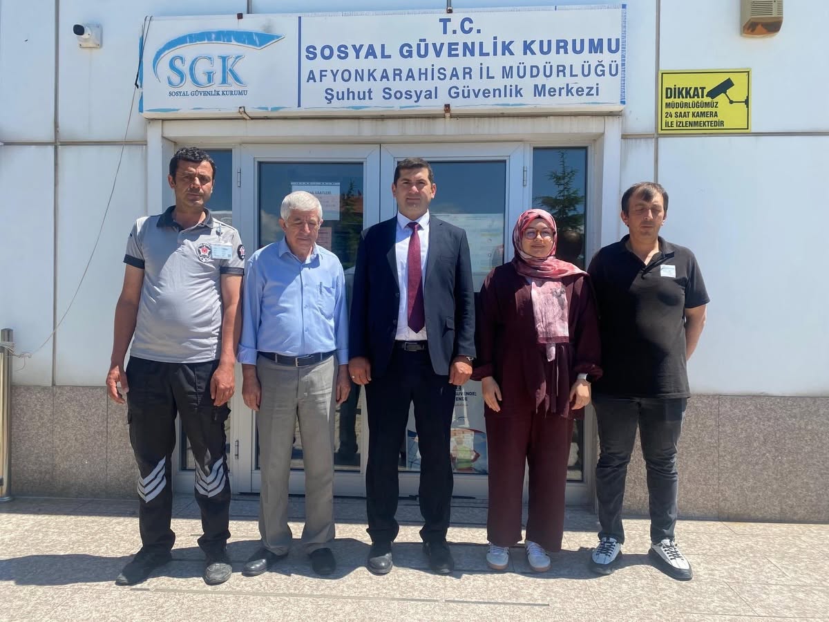 Çelikbaş'tan Şuhut Sosyal Güvenlik Merkez Müdürlüğüne Ziyaret