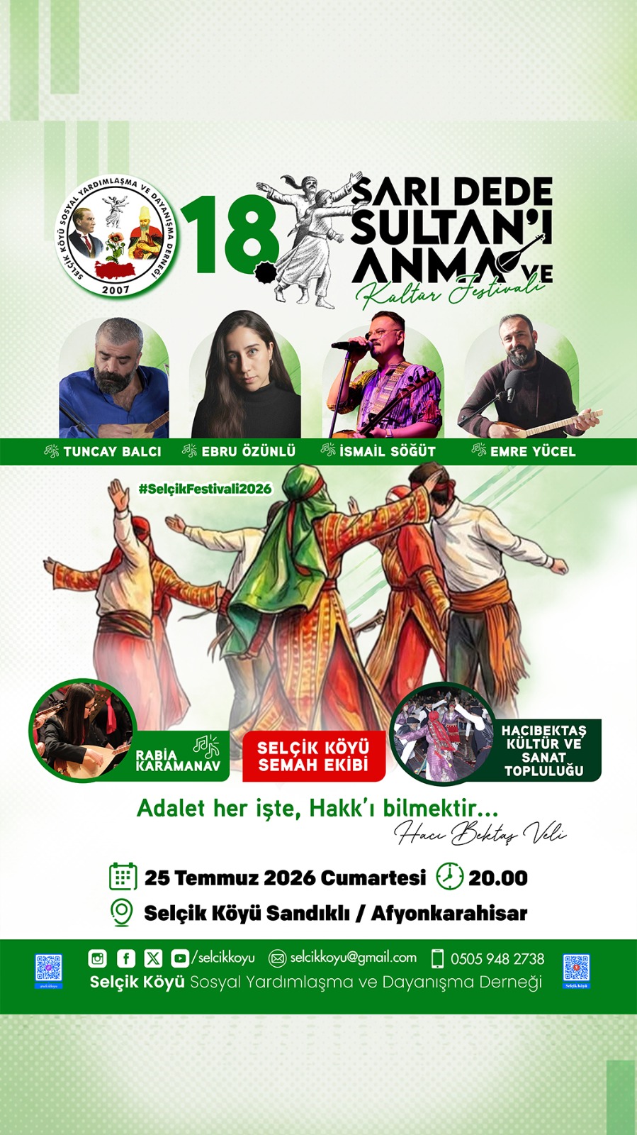 Selçik Köyü 18. Sarı Dede Sultan'ı Anma ve Kültür Festivali'ne Hazırlanıyor