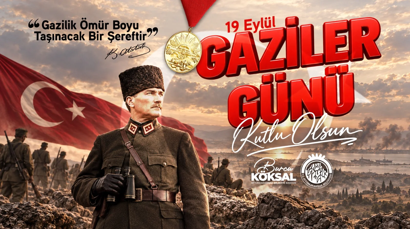 BAŞKAN KÖKSAL’IN 19 EYLÜL GAZİLER GÜNÜ MESAJI