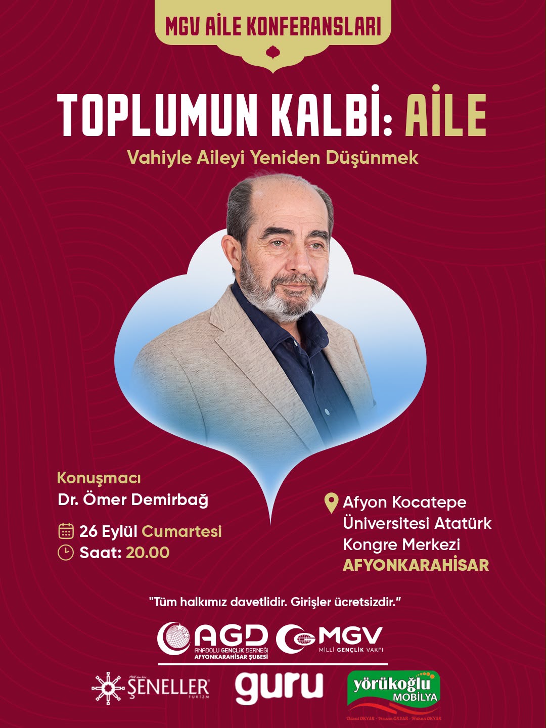 DR. ÖMER DEMİRBAĞ AFYON’A GELİYOR