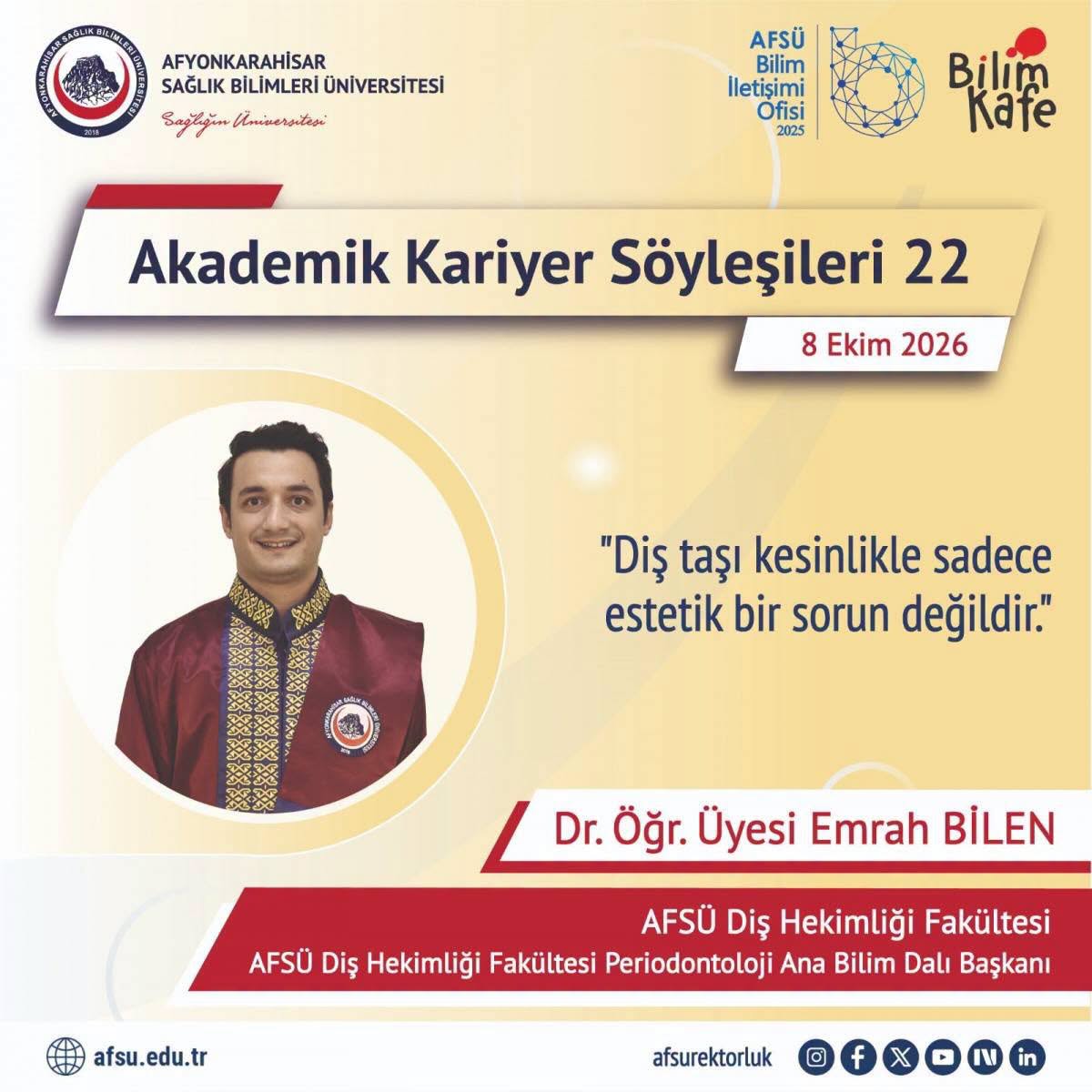 Bilen: “Diş taşı sadece estetik bir sorun değildir”
