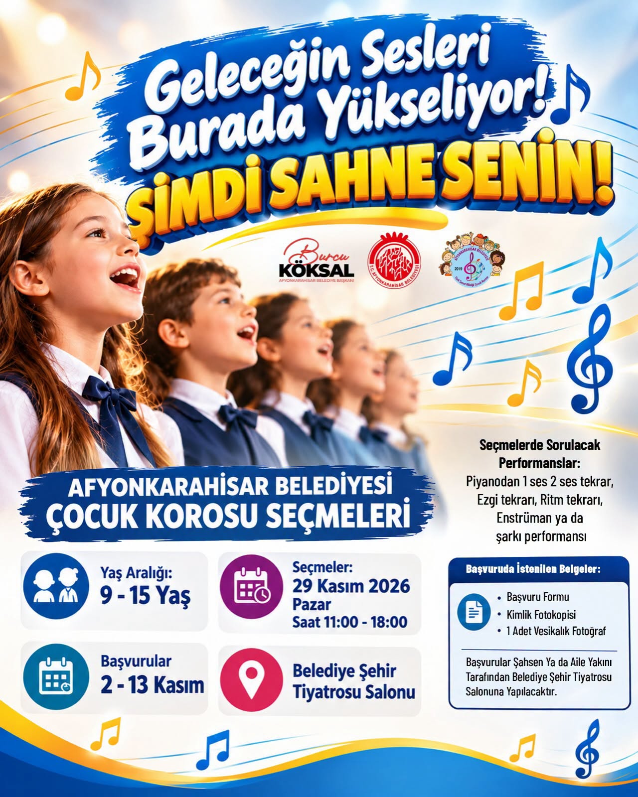 Geleceğin Yıldız Sesleri Belediye Çocuk Korosu’nda Buluşuyor